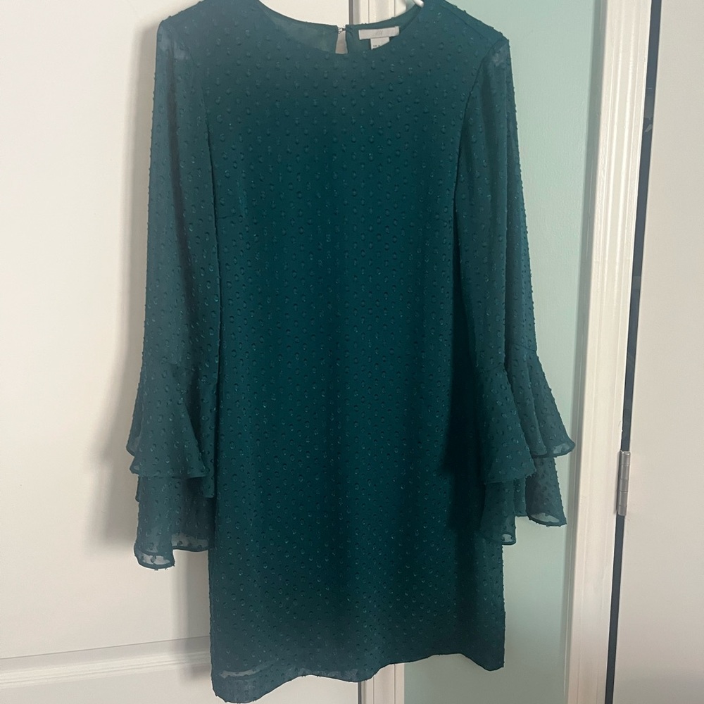 H&M Teal Long Sleeve Dress